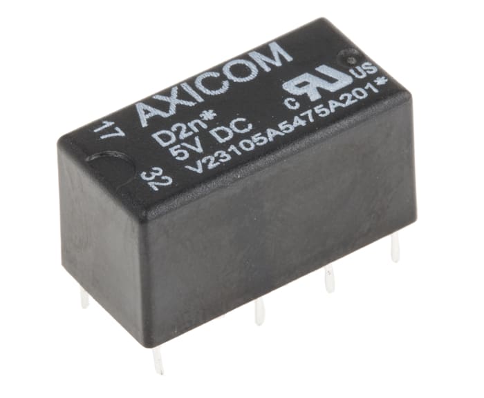 TE Connectivity PCB Mount Power Relay, 5V dc Coil, 3A Switching Current, DPDT