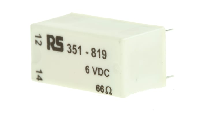 TE Connectivity PCB Mount Non-Latching Relay, 6V dc Coil, 3A Switching Current, DPDT
