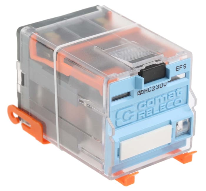 Releco Plug In Latching Power Relay, 230V ac Coil, 10A Switching Current, DPDT