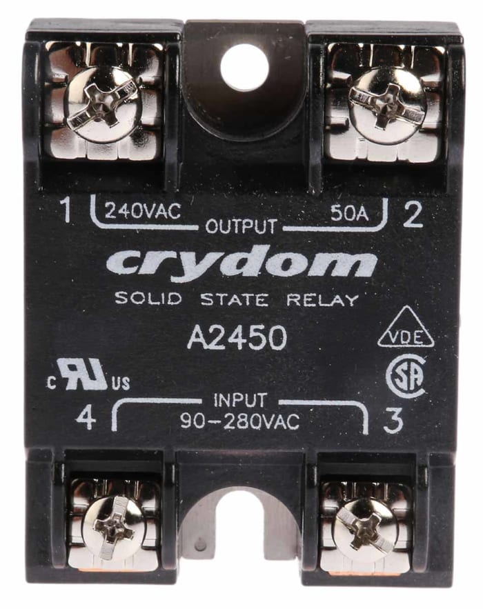 Sensata Crydom 1 Series Solid State Relay, 50 A rms Load, Surface Mount, 280 V rms Load, 280 V rms Control