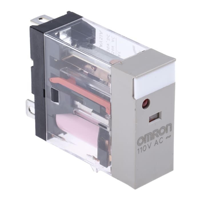 Relé de potencia sin enclavamiento Omron G2R-1 de 1 polo, SPDT, bobina 110V ac, 10A, enchufable