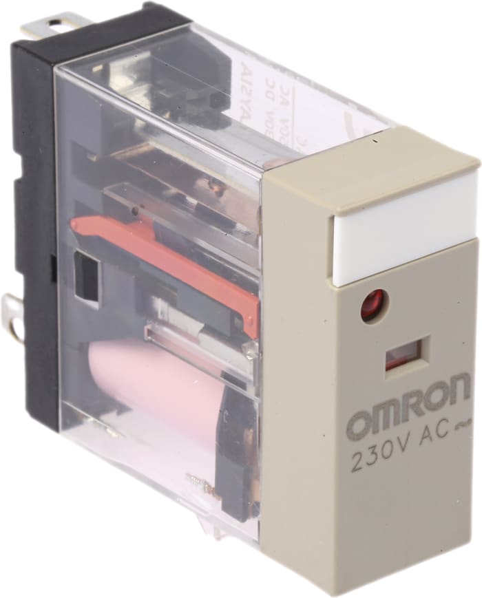 Omron Plug In Power Relay, 230V ac Coil, 10A Switching Current, SPDT