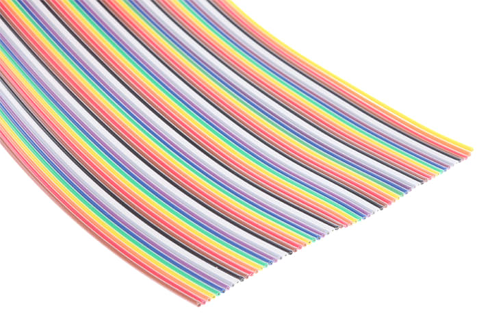 Câbles en nappe RS PRO 64 voies, pas de 1.27mm 28, Multicolore