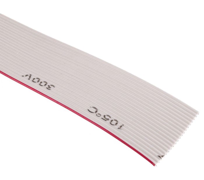 Câbles en nappe RS PRO 20 voies, pas de 1.27mm 28 AWG, Gris