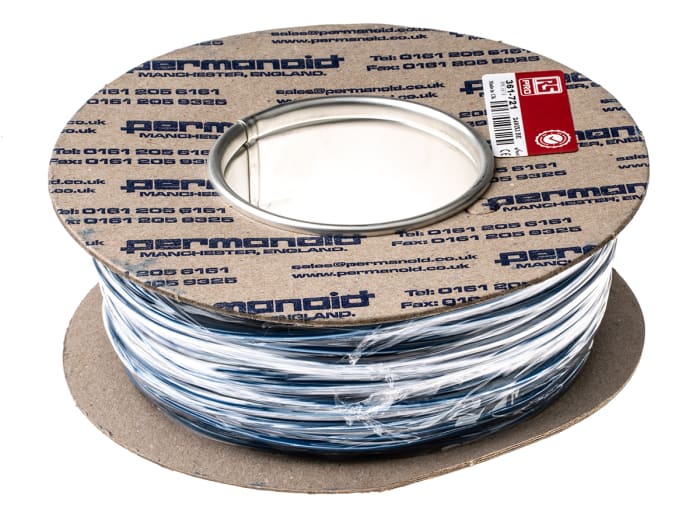 RS PRO Blue 1mm² Hook Up Wire, 17 AWG, 32/0.2 mm, 100m, PVC Insulation