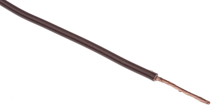 Cable de conexión RS PRO, área transversal 1.5mm² Filamentos del Núcleo 30/0.25 mm Marrón, 750 V ac, long. 100m,