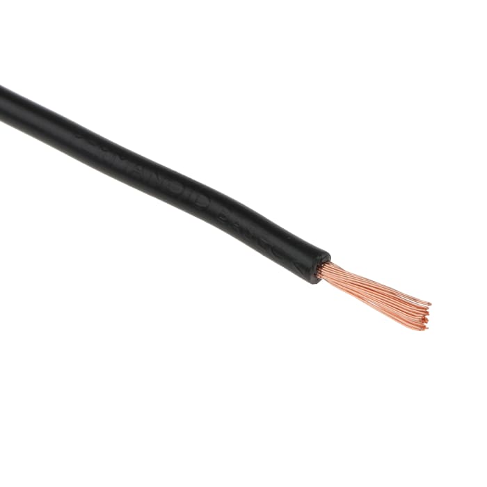 Zapojovací vodič plocha průřezu 2,5mm², prameny vodičů: 50/0,25 mm, Černá, 750 V 100m H07V-K 13 AWG RS PRO 2491X
