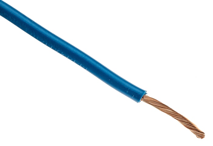 Fils de câblage RS PRO 2491X, 2.5mm², Bleu, 13 AWG, 100m, 750 V