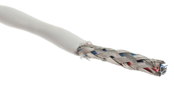 Cable de datos apantallado TE Connectivity SPEC44 de 2 conductores, 1 par, 0,25 mm², 24 AWG, long. 100m, Ø ext. 2.99mm,