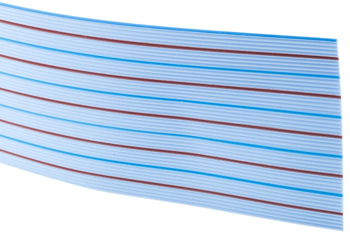 TE Connectivity Flat Ribbon Cable, 50-Way, 1.27mm Pitch, 30m Length