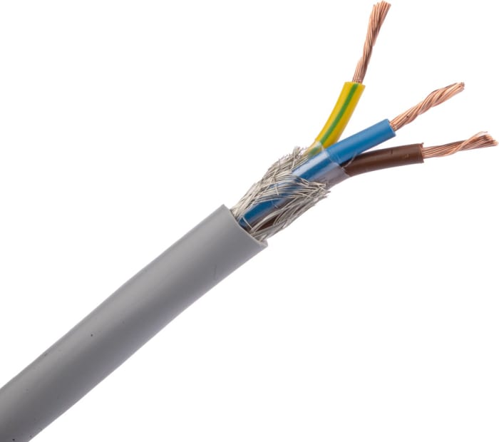 Belden Belden CY Control Cable, 3 Cores, 1.5 mm², CY, Screened, 100m, Grey PVC Sheath, 15 AWG