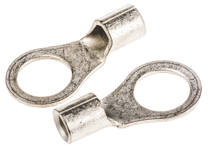 TE Connectivity, Solistrand Uninsulated Crimp Ring Terminal, M10 Stud Size 8 AWG 8 AWG Wire Size