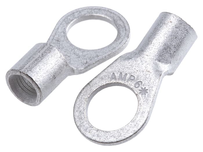 TE Connectivity, SOLISTRAND Uninsulated Crimp Ring Terminal, M10 Stud Size, 10.5mm² to 16.8mm² Wire Size