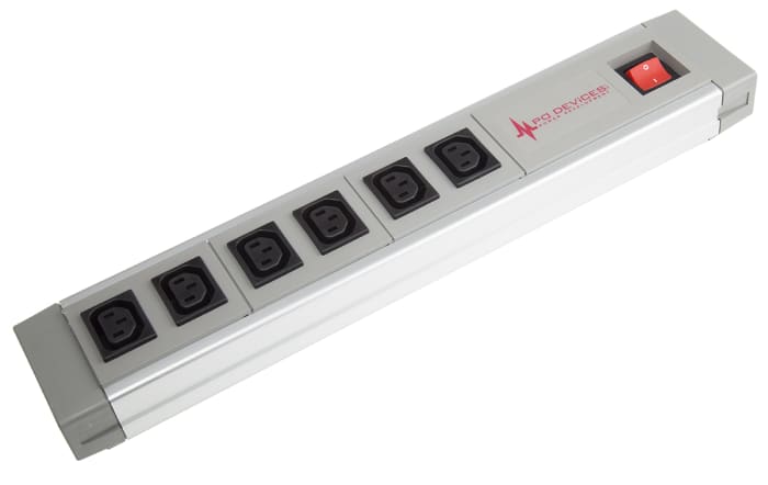 PD Devices 2m 6 Socket IEC C14 Extension Lead, 230 V ac