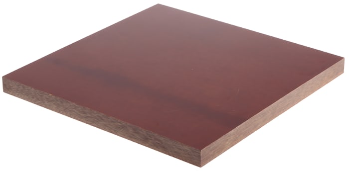Tufnol Brown Plastic Sheet, 285mm x 285mm x 20mm, Phenolic Resin, Weave Cotton