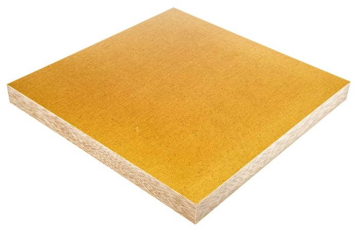 Tufnol Brown Plastic Sheet, 285mm x 285mm x 25mm, Phenolic Resin, Weave Cotton