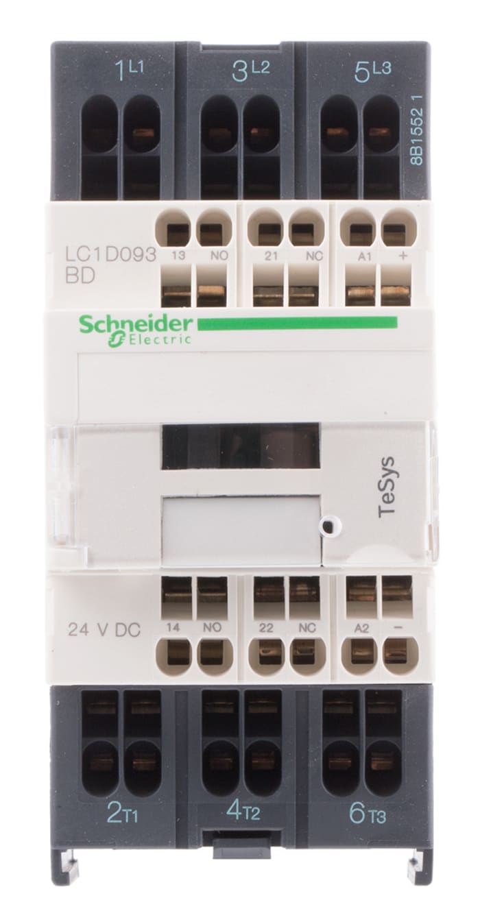 Schneider Electric TeSys D LC1D Contactor, 24 V dc Coil, 3-Pole, 9 A, 4 kW, 3NO, 690 V ac