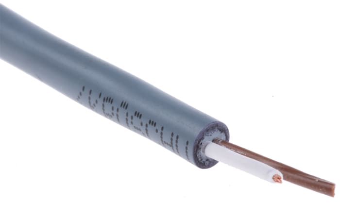 binder Multicore Industrial Cable, 2 Cores, 0.25 mm², Unscreened, 100m, Grey PVC Sheath, 23 AWG