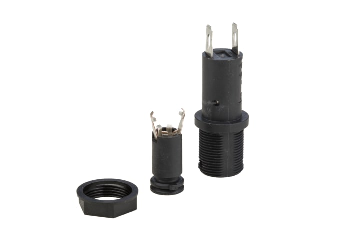 Schurter 16A Panel Mount Fuse Holder for 5 x 20mm Fuse, 1P, 250V ac