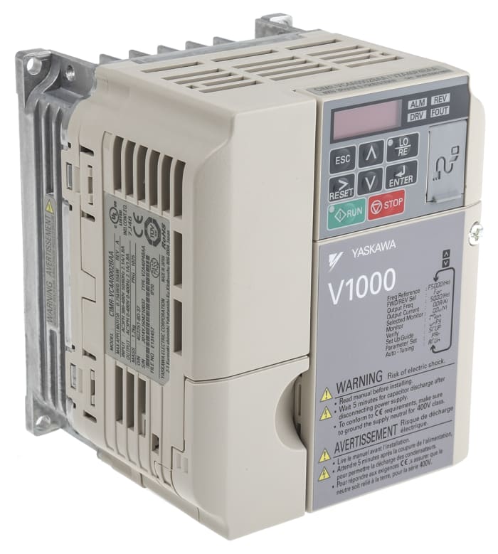 Omron Inverter Drive, 0.75 kW, 3 Phase, 400 V ac, 2.1 A, V1000 Series