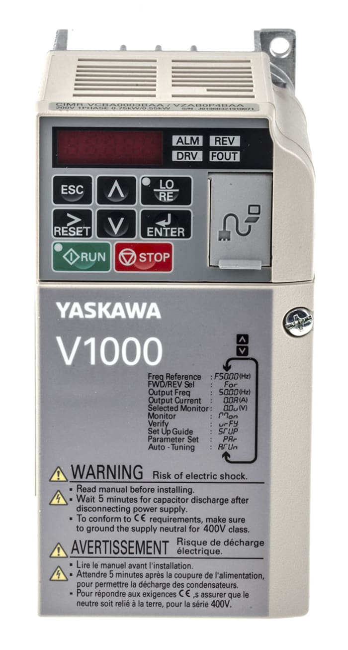 Variador de frecuencia Omron serie V1000, 0,55 kW, 230 V ac, 1 fase, 3,5 A, 0.1 → 400Hz, IP20, Profibus