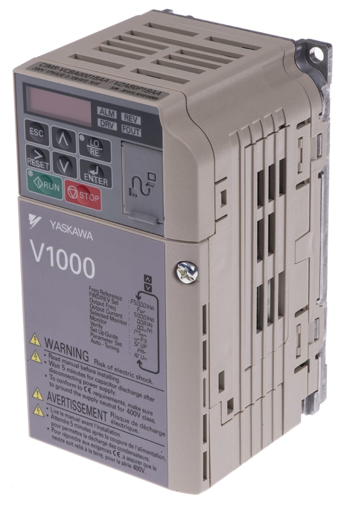 Variateur de fréquence Omron V1000, 0,18 kW 230 V 1 phase, 800 mA, 0.1 → 400Hz
