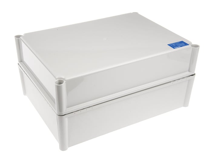 Fibox FEX Series Grey Polycarbonate Enclosure, IP54, Grey Lid, 378 x 278 x 180mm