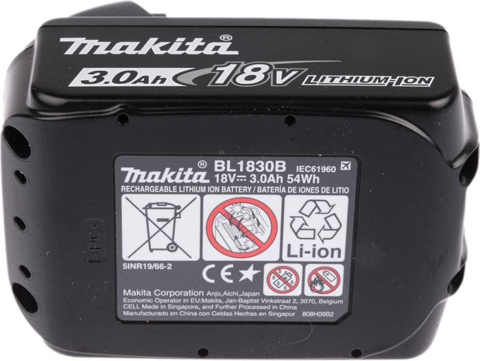 BL1830B Makita Makita BL1830B 3Ah 18V Power Tool Battery For