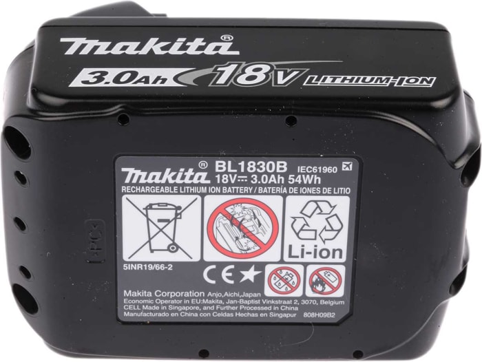 Batería MAKITA 18v 3.0Ah Ion Litio -Suelta BL1830B