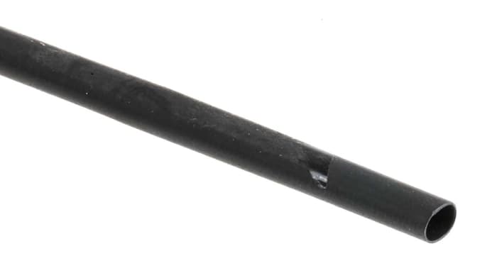 Gaine thermorétractable RS PRO, Diam. 2.4mm, Long. 25m, Rétreint 2:1, Noir