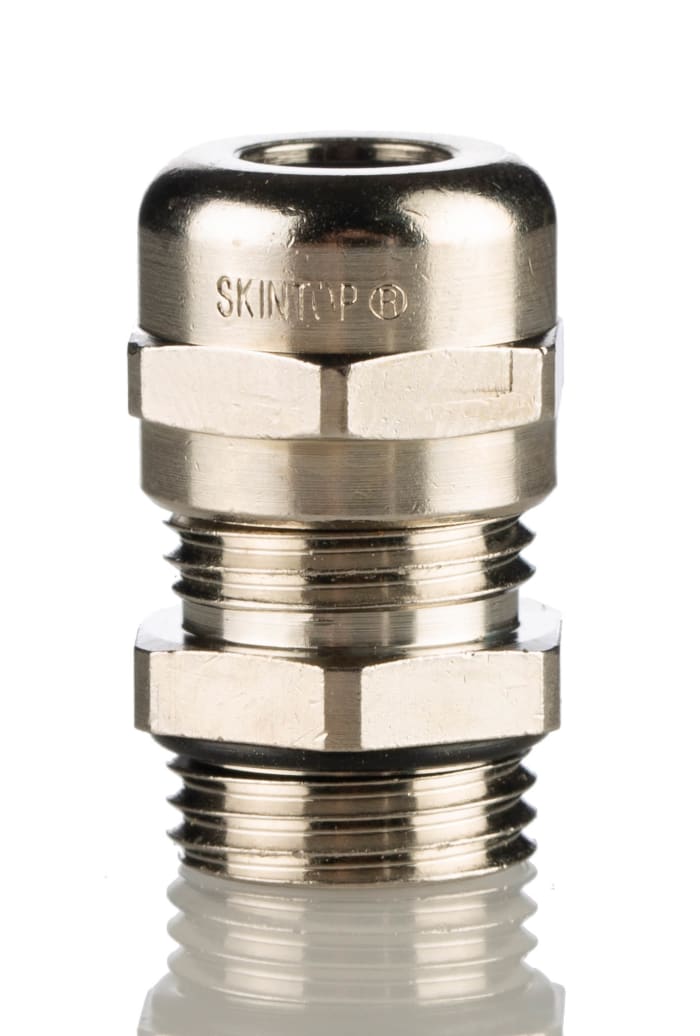 Lapp SKINTOP Series Metallic Nickel Plated Brass Cable Gland, PG9 Thread, 4mm min., 8mm max., IP68