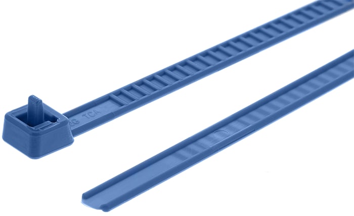 HellermannTyton Cable Tie, Releasable, 195mm x 4.7 mm, Blue Polyamide 6.6 (PA66), Pk-25