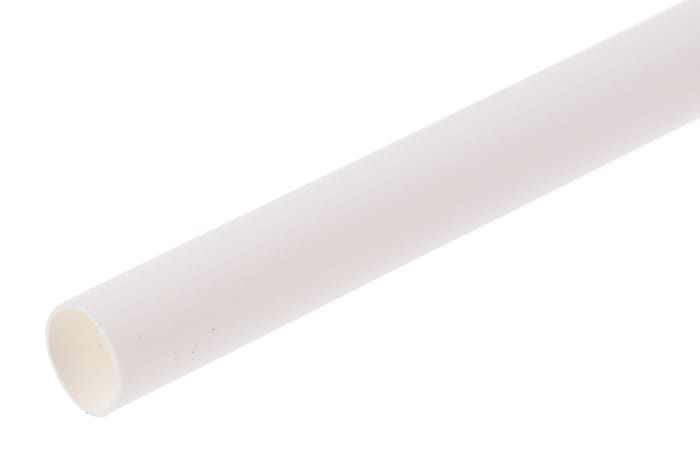 Gaine thermorétractable RS PRO, Diam. 3.2mm, Long. 1.2m, Rétreint 2:1, Blanc