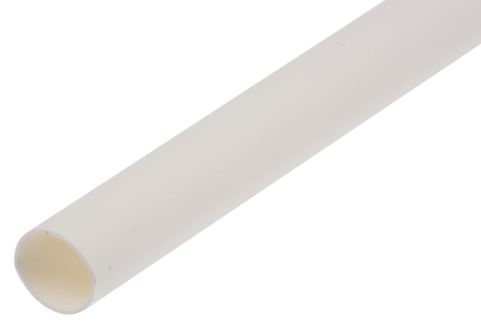 Gaine thermorétractable RS PRO, Diam. 4.8mm, Long. 1.2m, Rétreint 2:1, Blanc