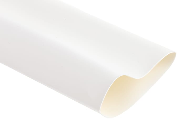 Gaine thermorétractable RS PRO, Diam. 38.1mm, Long. 1.2m, Rétreint 2:1, Blanc
