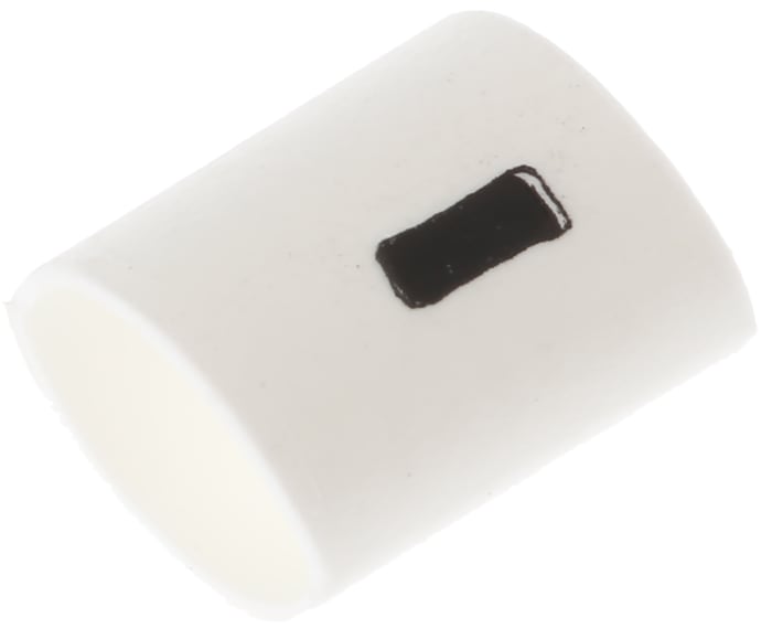TE Connectivity TRSA Heat Shrink Cable Markers, White, Pre-printed ""-"", 1 → 3mm Cable, TRSA-1019/C/1/MINUS