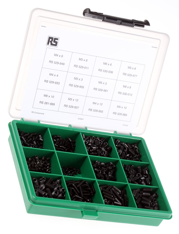 RS PRO | RS PRO Steel 1120 Piece Hex Socket Drive Set Screw Drive Screw ...