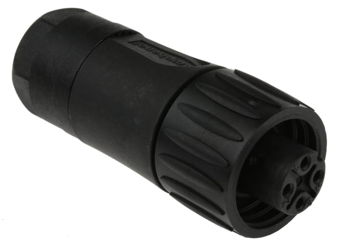 Amphenol Industrial Circular Connector, 3 + PE Contacts, Cable Mount, Socket, Female, IP67, Ecomate M Series