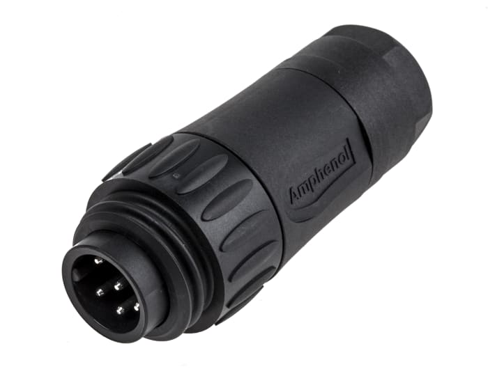 Connecteur circulaire Amphenol Industrial série Ecomate M, Standard, 6 + PE contacts, Montage sur câble, raccordement A
