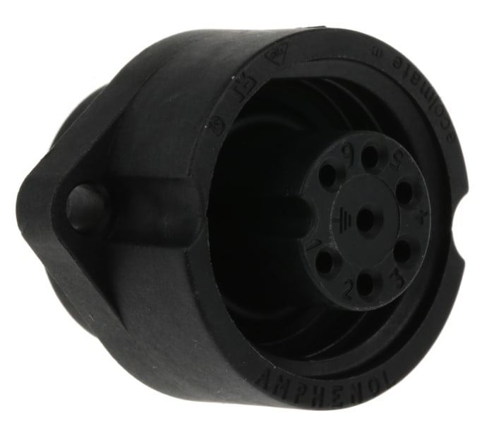 Amphenol Industrial Circular Connector, 6 + PE Contacts, Panel Mount, Socket, Female, IP67, Ecomate M Series