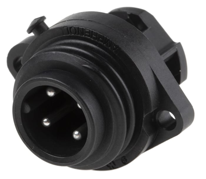 Amphenol Industrial Circular Connector, 3 + PE Contacts, Panel Mount, Plug, Male, IP67, Ecomate M Series