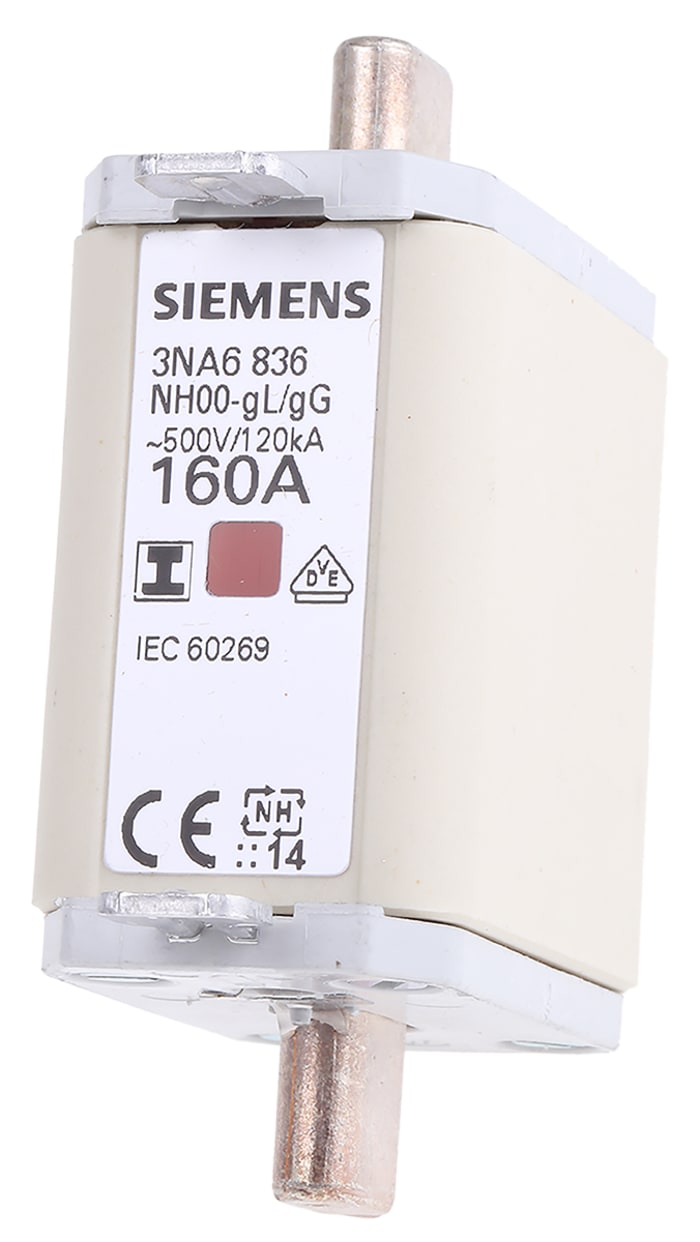 Fusible NH 160A Siemens NH00 500V c.a., gG