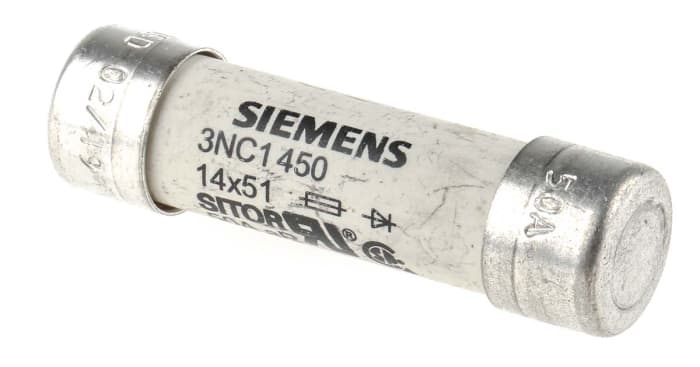 Cartouche fusible Siemens, 50A 14 x 51mm 690V c.a.