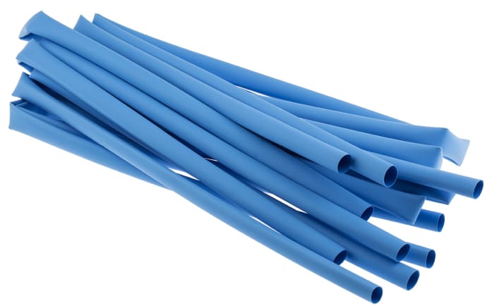 RS PRO Heat Shrink Tubing, Blue 9.5mm Sleeve Dia. x 1.2m Length 2:1 Ratio