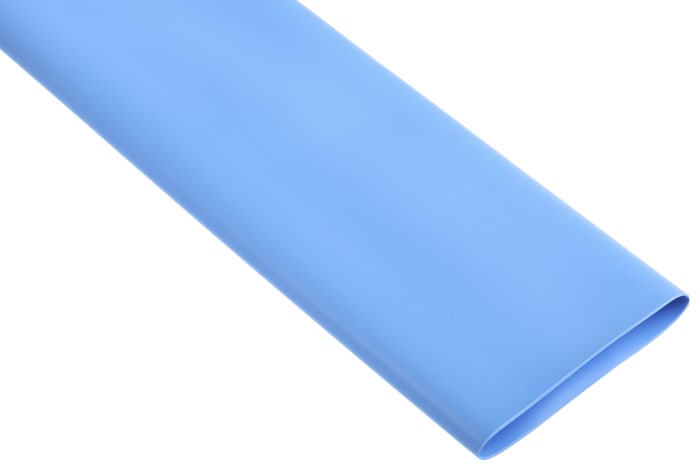 Gaine thermorétractable RS PRO, Diam. 38.1mm, Long. 1.2m, Rétreint 2:1, Bleu