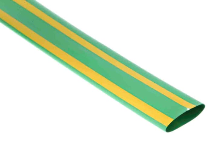 RS PRO Heat Shrink Tubing, Green/Yellow 19.1mm Sleeve Dia. x 1.2m Length 2:1 Ratio