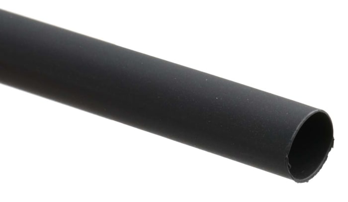 Gaine thermorétractable RS PRO, Diam. 9.5mm, Long. 1.2m, Rétreint 2:1, Noir