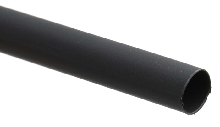 RS PRO, RS PRO Heat Shrink Tubing, Black 9.5mm Sleeve Dia. x 1.2m Length 2:1  Ratio, 398-177