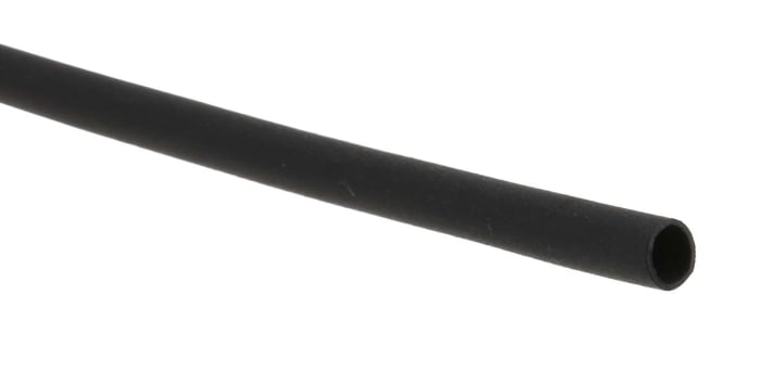 Gaine thermorétractable RS PRO, Diam. 2.4mm, Long. 1.2m, Rétreint 2:1, Noir