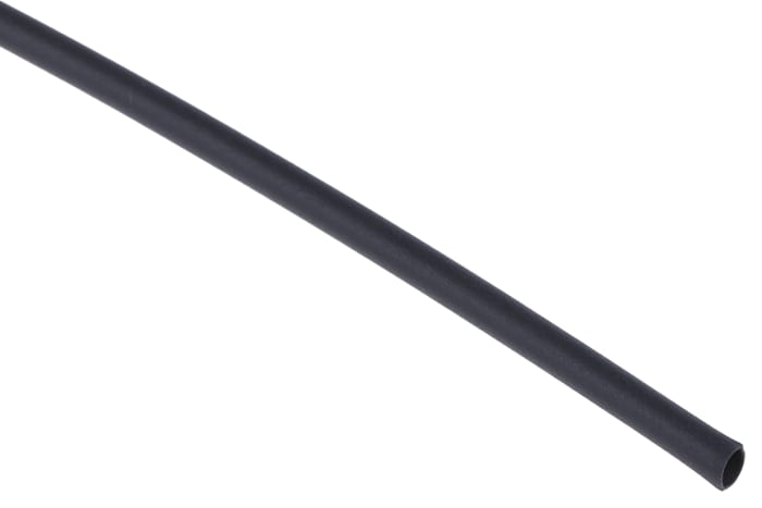 Gaine thermorétractable RS PRO, Diam. 1.6mm, Long. 1.2m, Rétreint 2:1, Noir